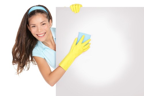 Professional carpet cleaning equipment in a business setting